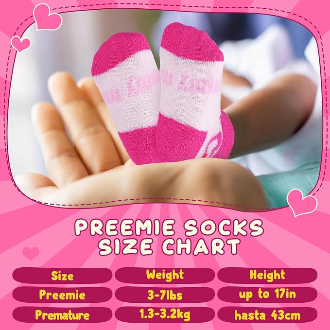 Twistover 10 Pairs Preemie Cotton Turn Cuff Socks - Image 4