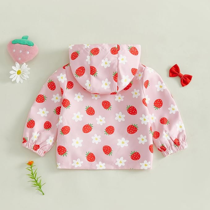 Toddler Baby Girl Windbreaker Jacket Zip Up Hoodie Long Sleeve Sweatshirt - Image 6