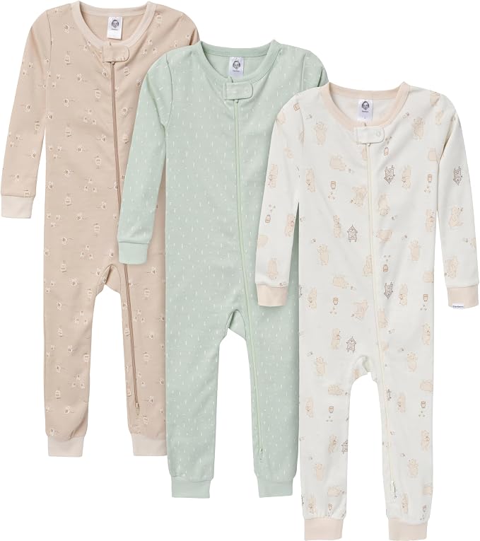 Gerber Baby Boys 3-Pack Snug Fit Footless One Piece Cotton Pajamas by Gerber