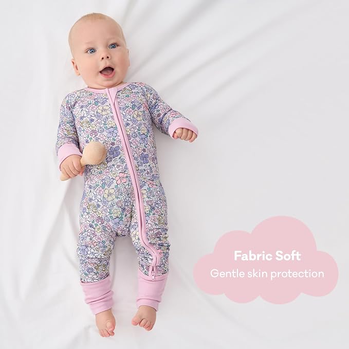 pureborn Baby Sleeper Viscose from Bamboo Zipper Footies 0-24 Months - Image 3