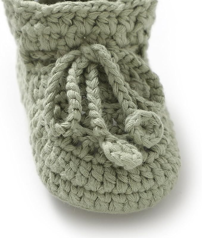 Hadetoto Baby Booties Hand Crochet Knit Cotton Bootie | Soft, Newborn First - Image 6