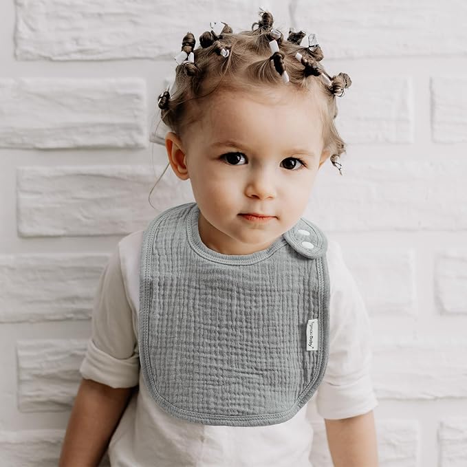 Muslin Baby Bibs for Drooling and Teething, Bibs for Boys Girls | Soft Cotton - Image 4