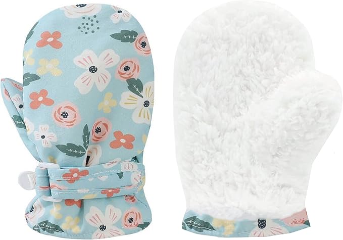 Toddler Gloves Kids Mittens Winter Warm Lined Fleece Gloves Waterproof Snow - Image 2