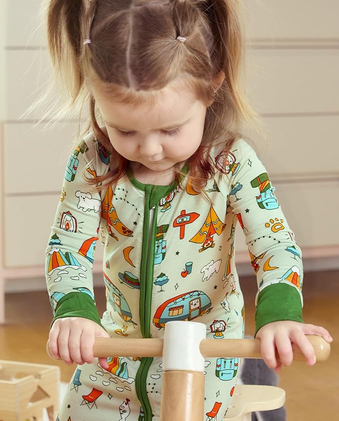 babee Reshinee Bamboo Viscose Baby Footie Pajama, Zipper Sleeper Boys Girls - Image 5