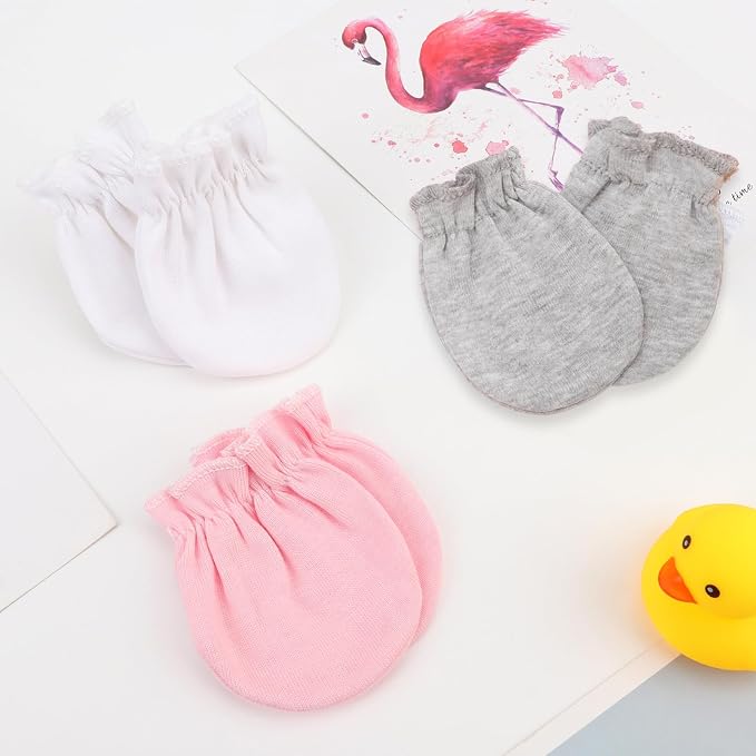 BQUBO Baby Mittens No Scratch Cotton Newborn Infant Glove Soft Skin-friendly - Image 2
