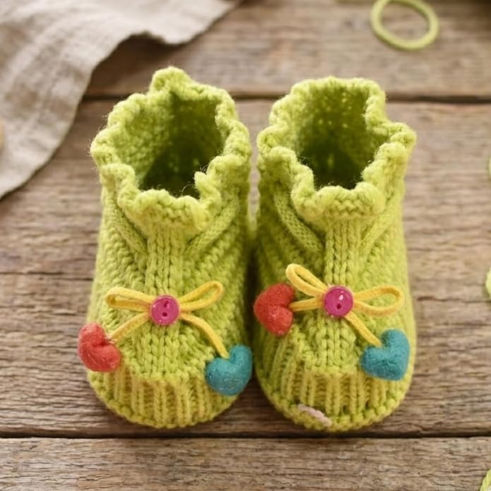 Infant Baby Boys Girls Knitted Booties Soft Cute First Walking Socks Shoes | - Image 3