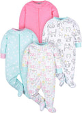 Onesies Brand Baby Girls 4-Pack Sleep 'N Play Footies Multi Pack by OnesiesBrand