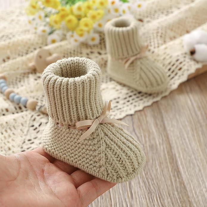mimixiong Baby Booties Newborn Infant Sock Shoes | Hand Knitting Crochet Boy - Image 5