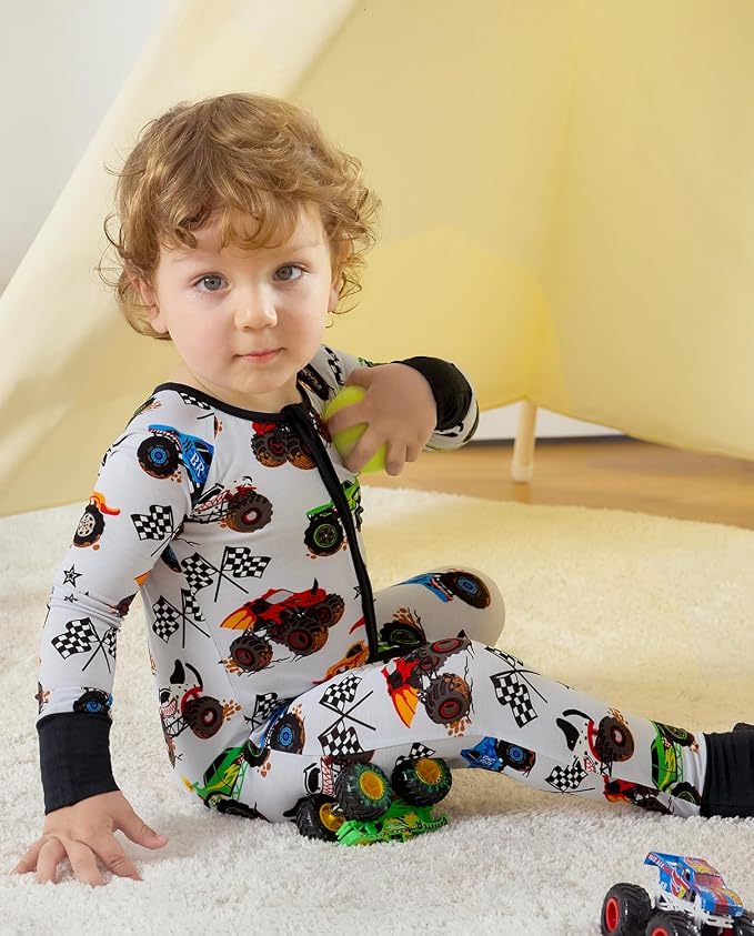 babee Reshinee Bamboo Viscose Baby Footie Pajama, Zipper Sleeper Boys Girls - Image 2