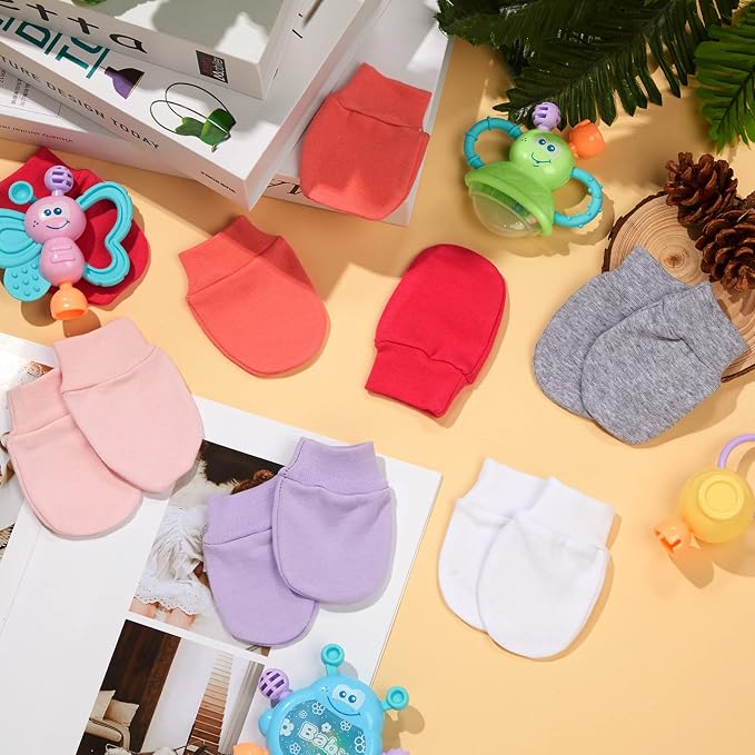 Geyoga 6 Pairs Baby Mittens Newborn No Scratch Gloves Infant | Anti Scratch - Image 4