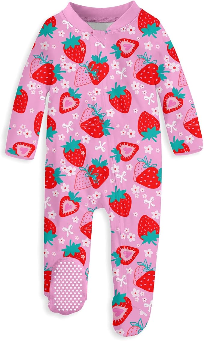 uideazone Baby Girls Footed Pajamas, Zip Sleeper by uideazone
