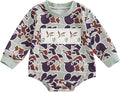 VISGOGO Newborn Infant Baby Boy Girls Oversized Romper Little Dude Sweater Onesie Coming Home Outfit Neutral Clothes