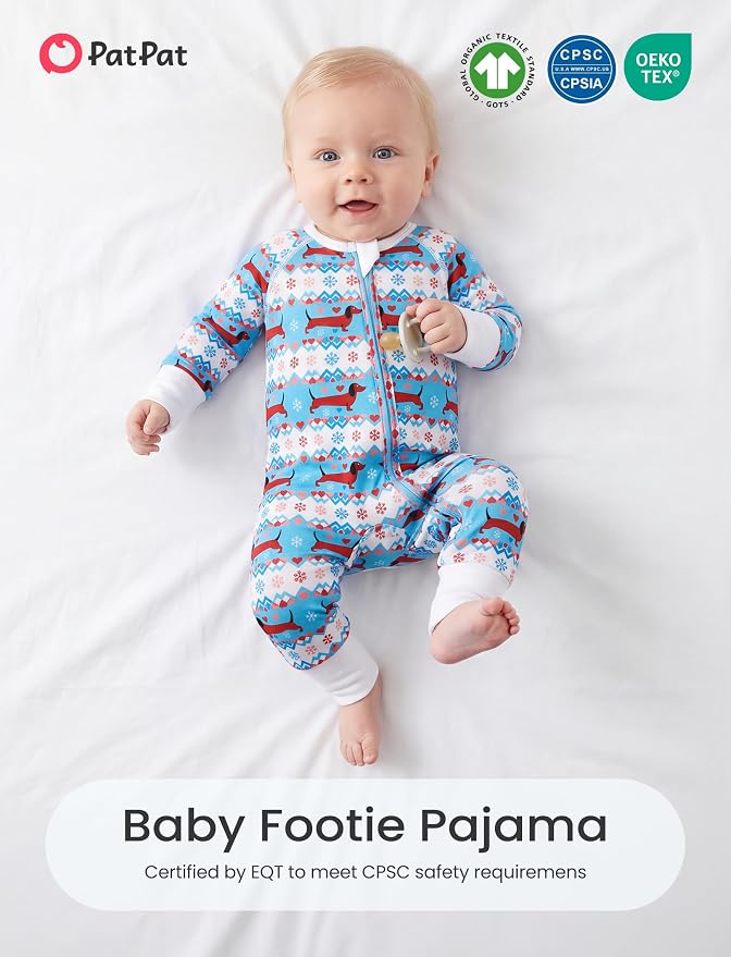 PATPAT Organic Cotton Baby Footie Pajamas - Image 2