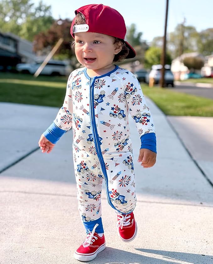 babee Reshinee Bamboo Viscose Baby Footie Pajama, Zipper Sleeper Boys Girls | - Image 6