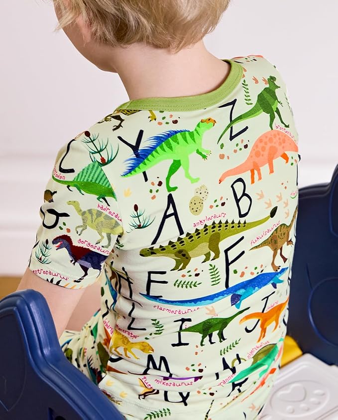 babee Reshinee Bamboo Viscose Toddler Boys Pajamas Set, Short Sleeve Kids - Image 9