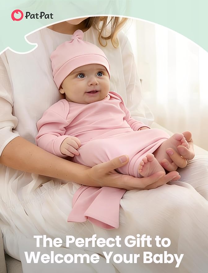 PATPAT Baby Sleeper Gown with Hat - Image 2