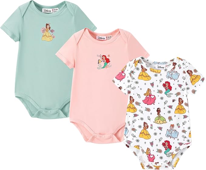 Disney Baby Viscose Made from Bamboo 3-Pack Bodysuits Set Newborn to Infant by Disney