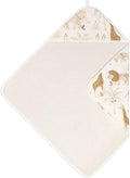 Crane Hooded Towel - 100% Cotton Terry Cloth Hooded Towels, Safari Animal Pattern, 30" x 30", Perfect for Babies' Bath, Pool, Beach & Travel