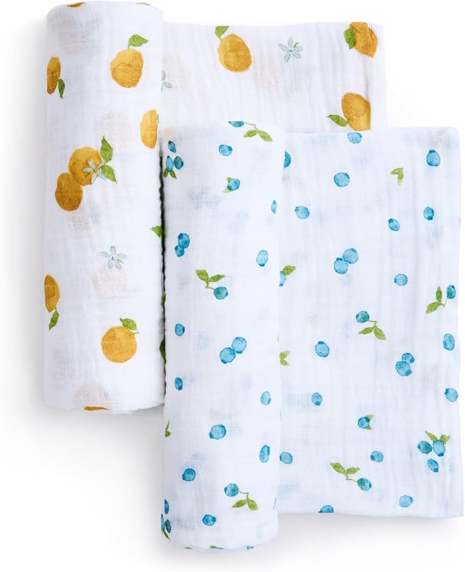 aden + anais Boutique Organic Cotton Muslin Swaddle 2 Pack, Breathable Baby - Image 4