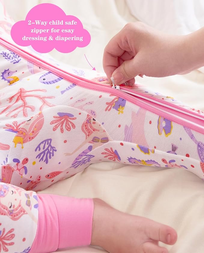 babee Reshinee Viscose derived from bamboo Baby Pajamas Convertible Footie - Image 4