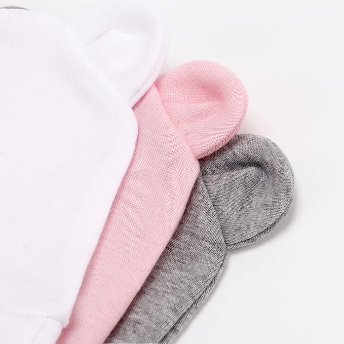 BQUBO Newborn Girls Hats Baby Hat and Mittens Set Infant Caps Bow Hospital - Image 4