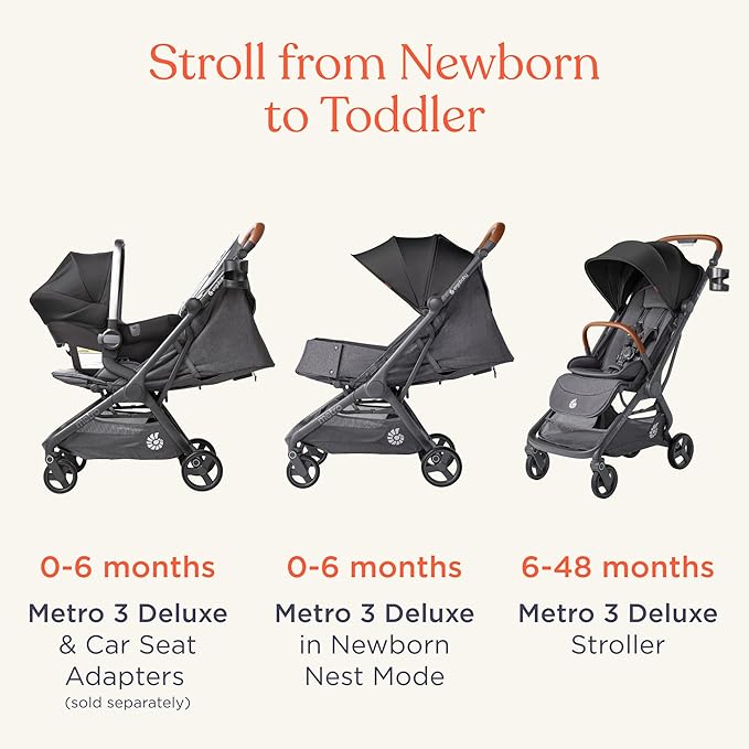 Ergobaby Metro 3 Deluxe Baby Stroller for Newborns, Infants, and Toddlers | Camel