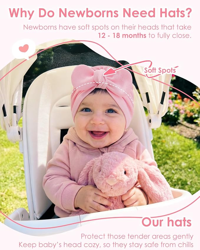 Century Star Newborn Hat for Baby Girls Infant Toddler Soft Hospital Hats - Image 6