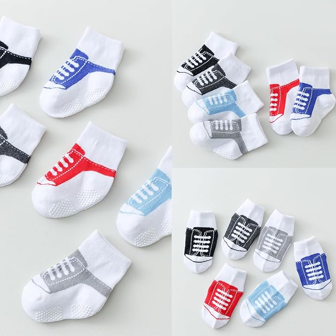 EPEIUS Unisex Baby Girls Boys Non-Slip Socks - Image 5