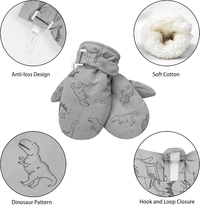 Toddler Mittens Lined Fleece Snow Gloves - Image 4