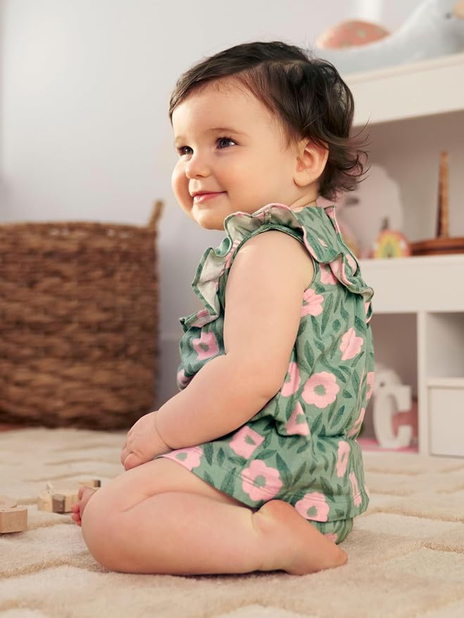 Simple Joys by Carter's Baby Girls 3-pack Romper, Sunsuit and Dress - Image 2
