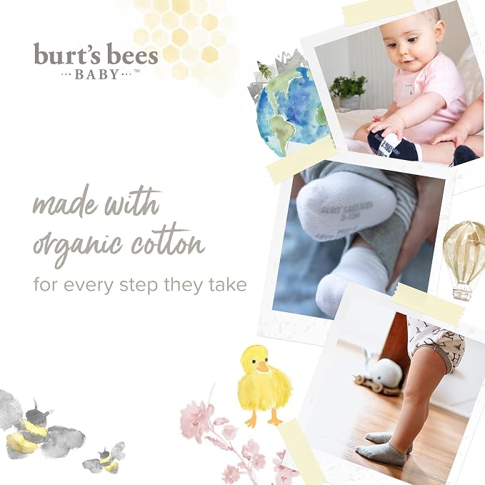 Burt's Bees Baby Organic Ankle & Crew Socks - Image 7