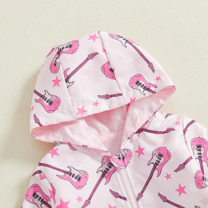 Toddler Windbreaker Jacket Baby Girl Hooded Zip Up Sweatshirt Winter Jacket - Image 6