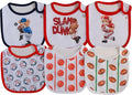 Maiwa 6 Pack Waterproof Cotton Baby Bibs for Girls Boys for Drooling Eating with Snaps