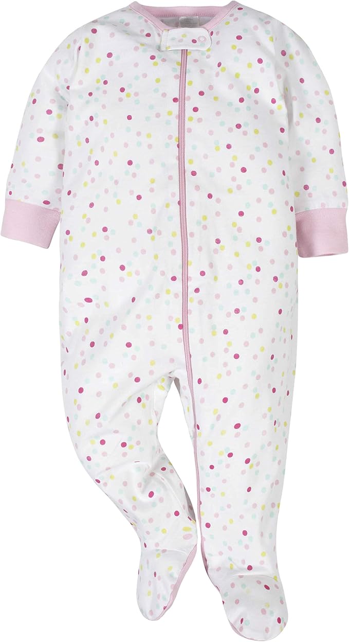 Onesies Brand Baby Girls 4-Pack Sleep 'N Play Footies Multi Pack - Image 3