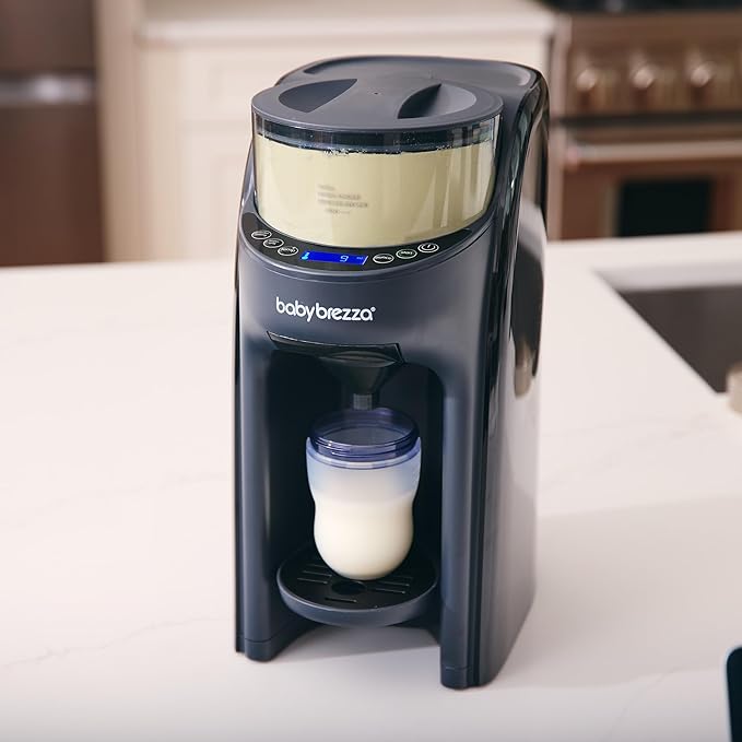 Baby Brezza New and Improved Formula Pro Advanced Formula Dispenser Machine - Automatically Mix a Warm Formula Bottle Instantly - Easily Make Bottle with Automatic Powder Blending, Charcoal