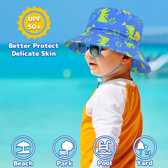 Baby Sun Hat Baby Boy Hats Toddler Hat UPF 50+ Bucket Hat - Image 3