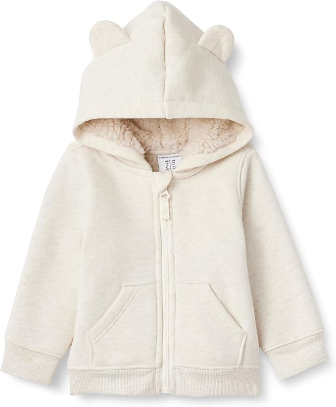 Amazon Essentials unisex-baby Sherpa Lined Full Zipper Hoodie by AmazonEssentials