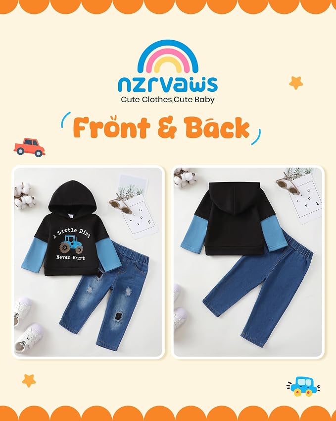 NZRVAWS Baby Boy Clothes Toddler Boy Outfit 2 3 4T 6 12 18 24 Month Fall Winter - Image 3