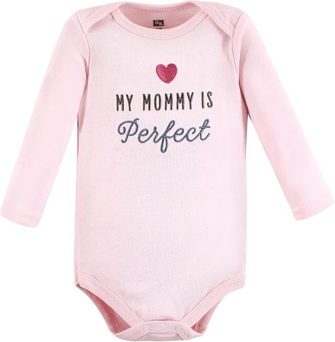 Hudson Baby Baby Girls' Cotton Long-sleeve Bodysuits 3-pack - Image 3