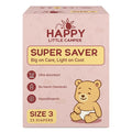 Happy Little Camper Super Saver Diapers, Size 3, 25 Count | Budget-Friendly Disposable Baby Diapers for Sensitive Skin | Hypoallergenic, Fragrance-Free, Ultra Absorbent