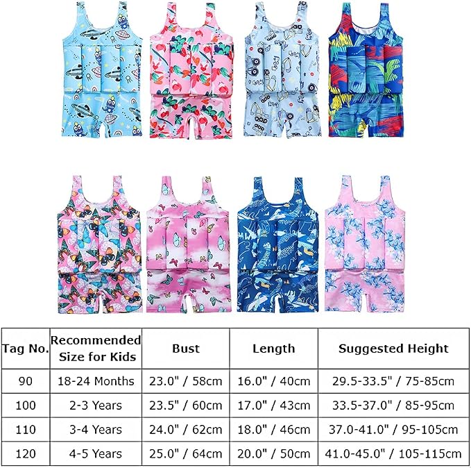 Kids Boys Girls Floatation Swimsuit - Image 7