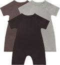 GUISBY Baby Romper 3-Pack Short Sleeve Rayon of Bamboo Bodysuit Set, 0-24M | by GUISBY