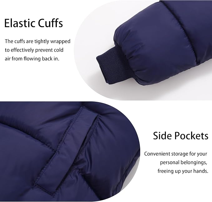 Baby Winter Coats Toddler Hooded Jackets Cotton Warm Lined Puffer Outerwear - Image 4