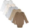 HonestBaby baby-girls 5-pack Long Sleeve Bodysuits One Piece 100% Organic Cotton by HonestBaby
