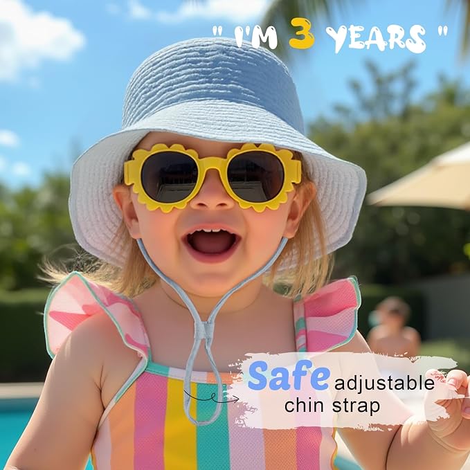 Muslin Baby Sun Hat Sun Protection Baby Toddler Bucket Hats - Image 5
