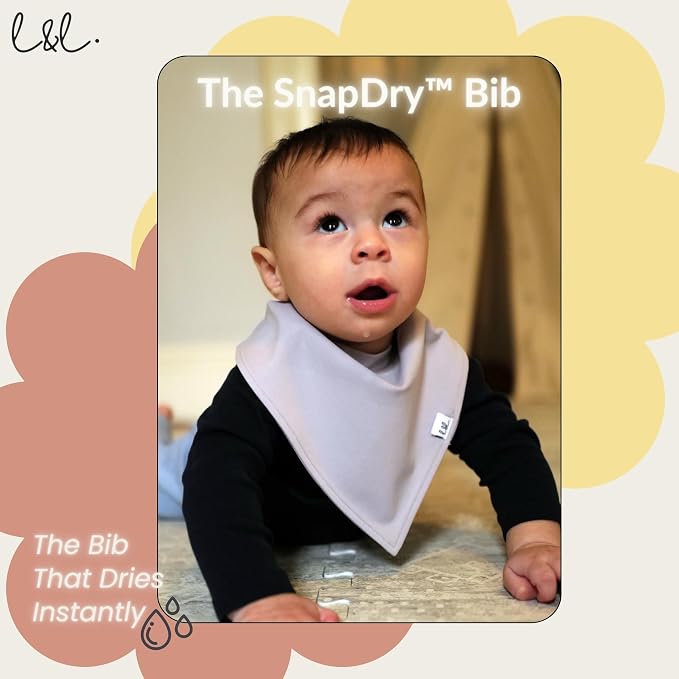 Leya & Lior SnapDry 3-Pack Bandana Bibs - Image 2