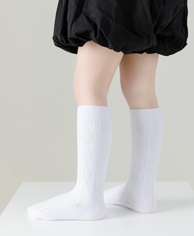 Baby Knee High Socks Soft Seamless Cotton Long Stockings - Image 2
