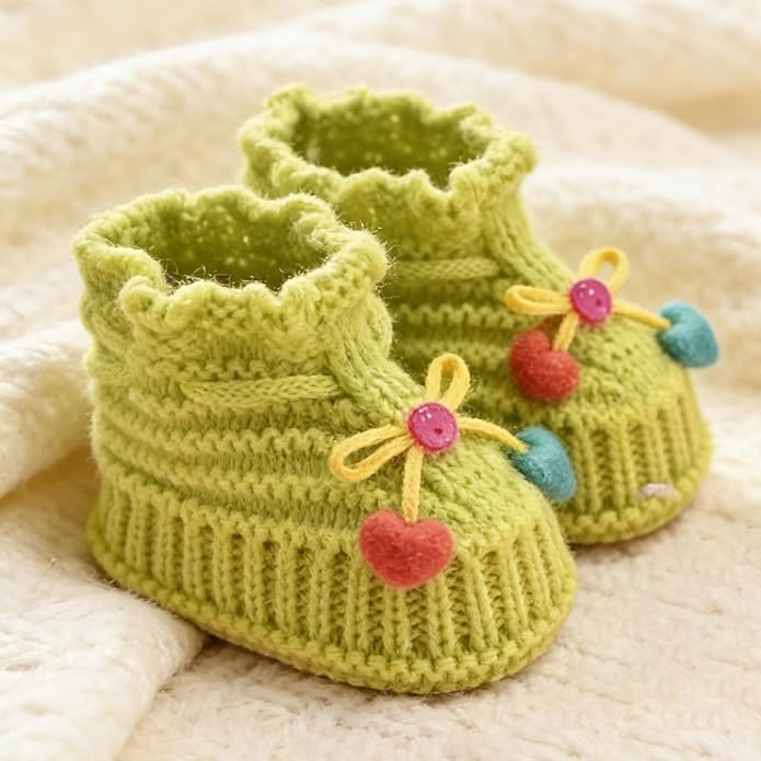 Infant Baby Boys Girls Knitted Booties Soft Cute First Walking Socks Shoes | - Image 6