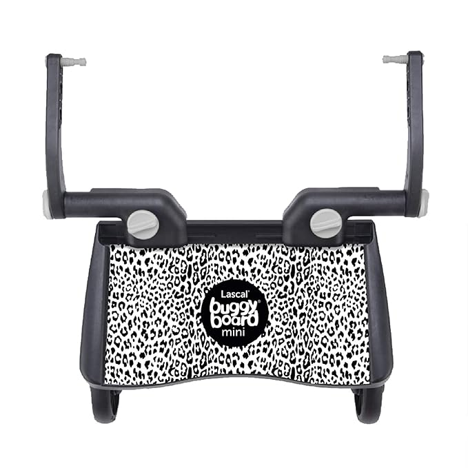 Lascal BuggyBoard Mini Universal Stroller Board, Fits 90% of Strollers, Compatible with UPPAbaby, Bugaboo, No Need for a Double Stroller for Infant and Toddler, Max Weight 66 lbs, Leopard