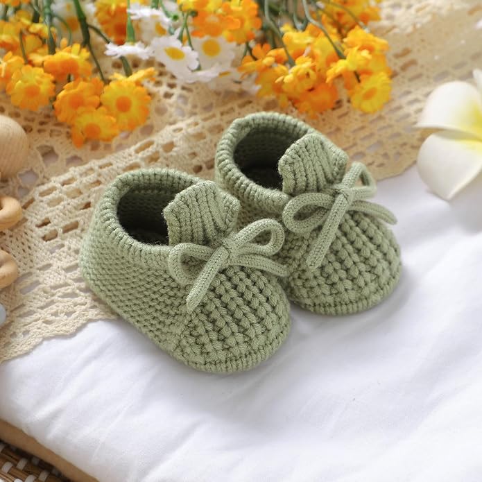 Baby Booties Newborn Baby First Shoes | Cozy Warm Knit Soft Booties - Image 6